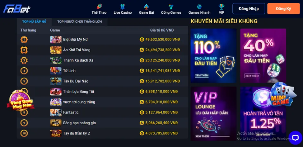 Trò chơi xổ số và Keno tại 7789bet code